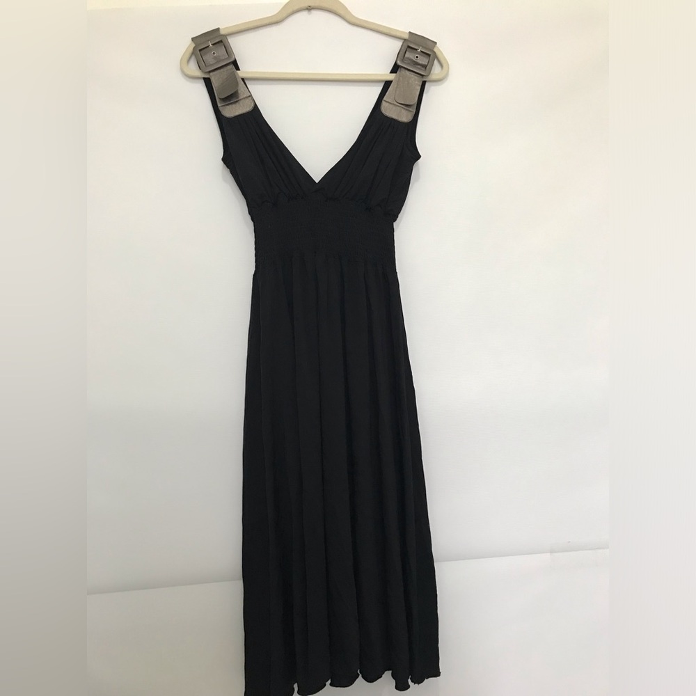 Nwt Alberto Makali Black V-Neck Sleeveless Dress Size 4